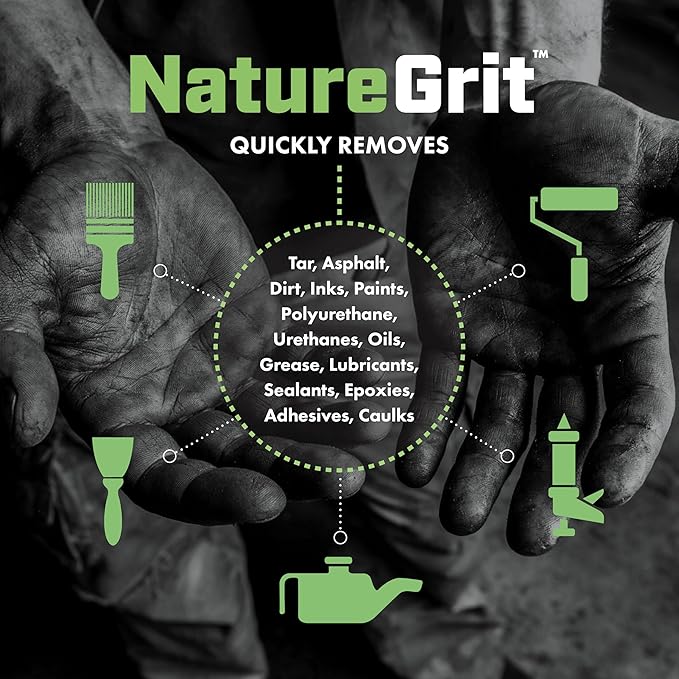 NatureGrit Hand & Surface Wipes: Mechanic Cleaning & Degreaser Sheets, Grime Removal, Hand Cleaner Towels for Mechanics, Workshop Use (Box of 6 canisters, 72ct/canister)