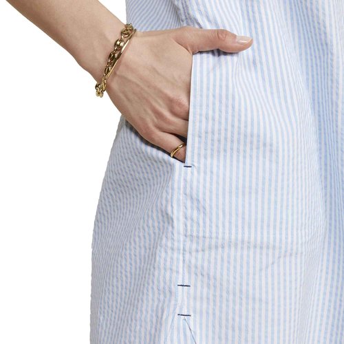 vineyard vines Women's Standard Original Harbor Cover-Up, Seersucker/Jake Blue 2