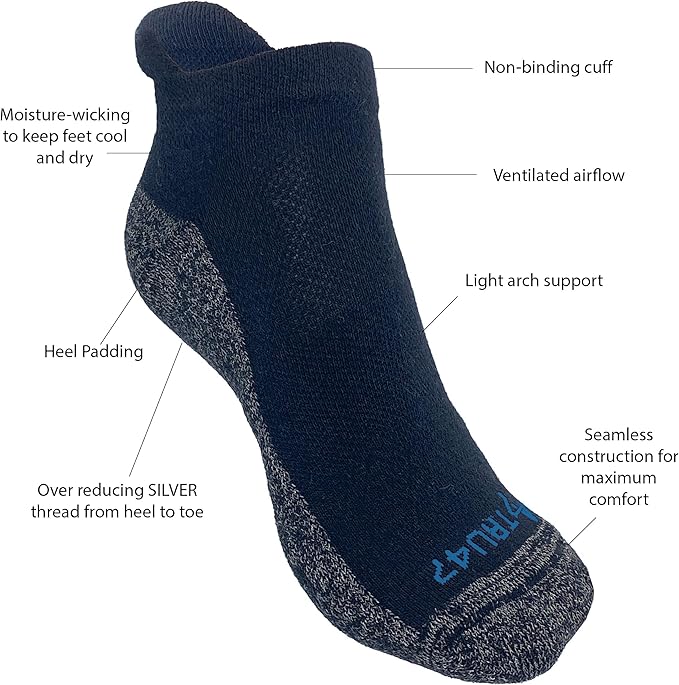 TRU47 Grounding & Earthing Products | Grounding Socks | Socks Made With 99.99% Pure Silver Thread