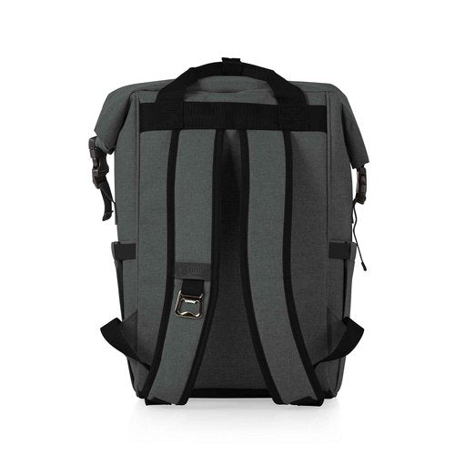 PICNIC TIME NCAA Nebraska Cornhuskers OTG Roll-Top Cooler Backpack, Hiking Backpack Cooler, Soft Cooler Bag, (Heathered Gray)