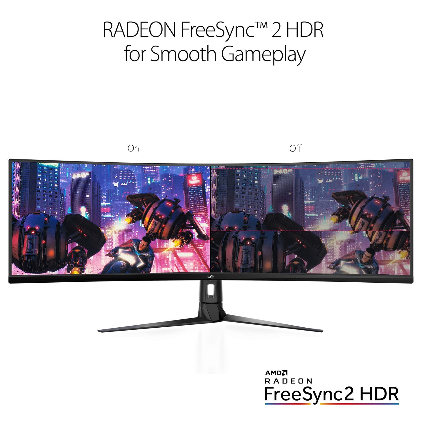 ASUS ROG Strix XG49VQ 49” Curved Gaming FreeSync Monitor 144Hz Dual Full HD HDR Eye Care with DP HDMI Black