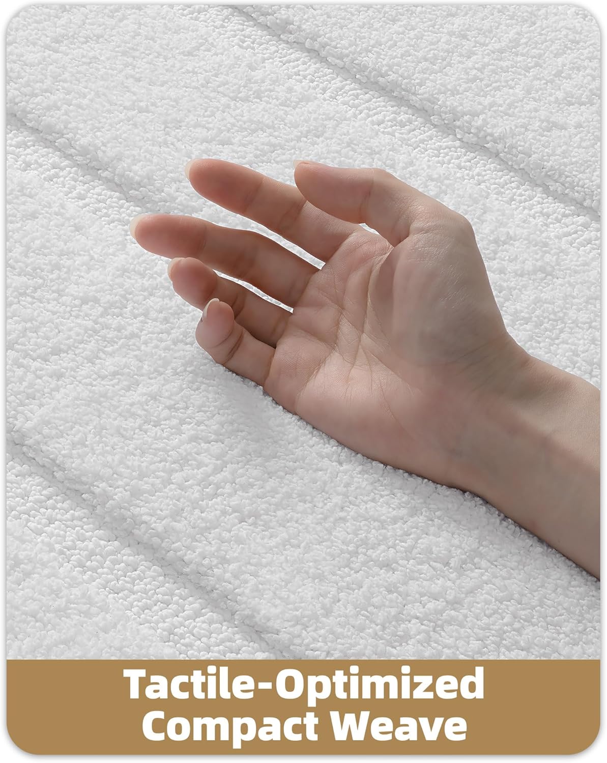 Color&Geometry Ultra Soft Plush Bathroom Rugs Non Slip Washable Bath Mat with Rubber Backing, Fluffy Absorbent Machine Carpet for Bathroom Floor, Tub and Shower, 17"x30", White