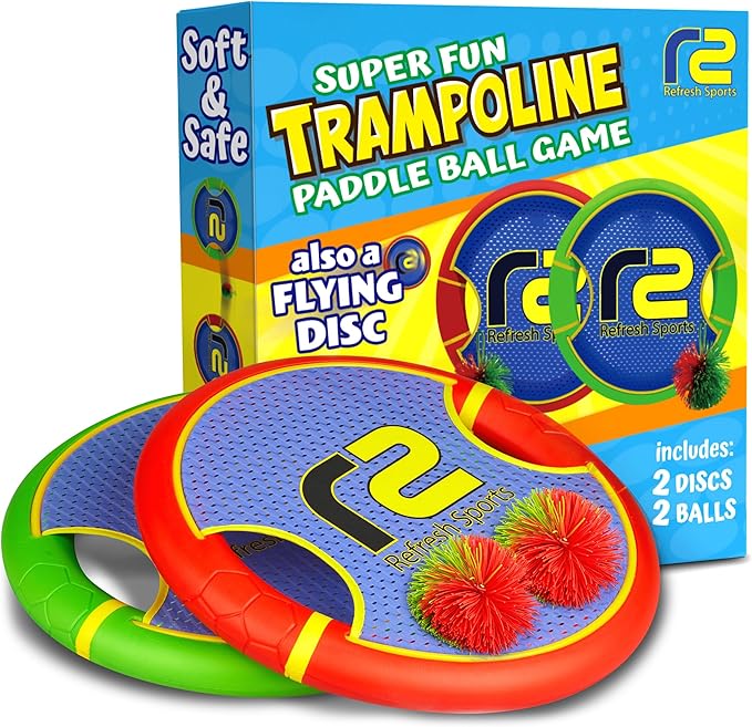 Fun Bouncy Paddle & Stringy Ball Toss & Catch Game - Easy to Use for Kids All Ages - Soft Foam Design for Safe Play Indoor...