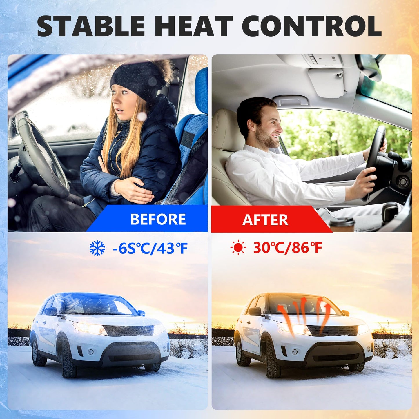 SILVEL Diesel Heater 8KW 110V/12V/24V, All-in-One 7L-8L Portable Diesel Air Heater with LCD Screen, Remote Control, Suitable for Car, Camper, RV, Truck, Home, Garage, Shop, Boat, Red