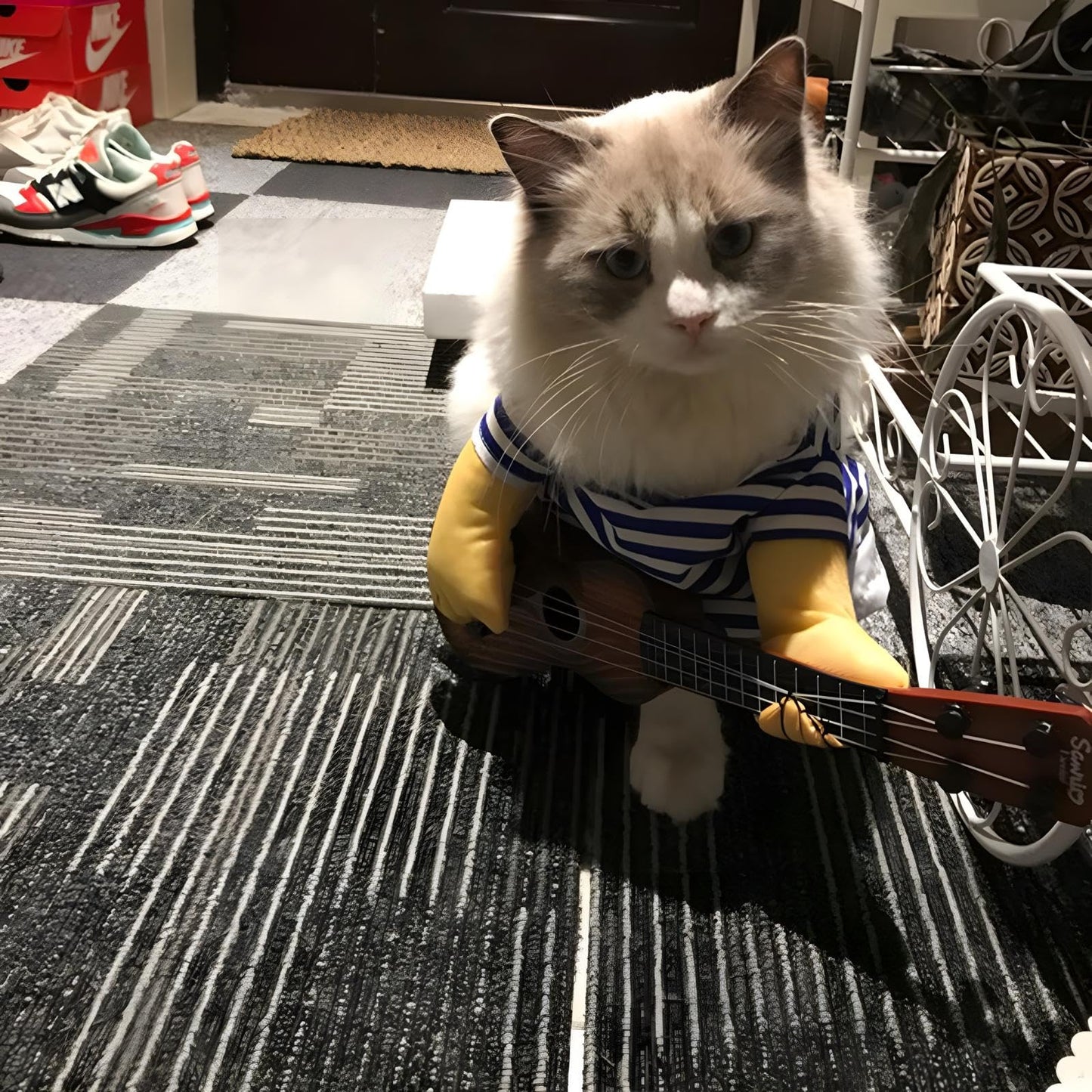 NACOCO Pet Guitar Costume Dog Costumes Cat Halloween Christmas Cosplay Party Funny Outfit Clothes (L)