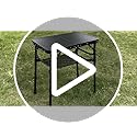 YihuiKo Folding Picnic Table with Storage Net, Matte Black Aluminum Folding Table 23.6" x 15.8", Adjustable Height Max 27....