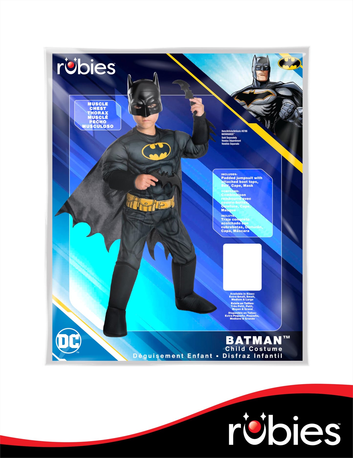 Rubies DC Comics Superheroes: Batman Costume for Kids, Boy's Small