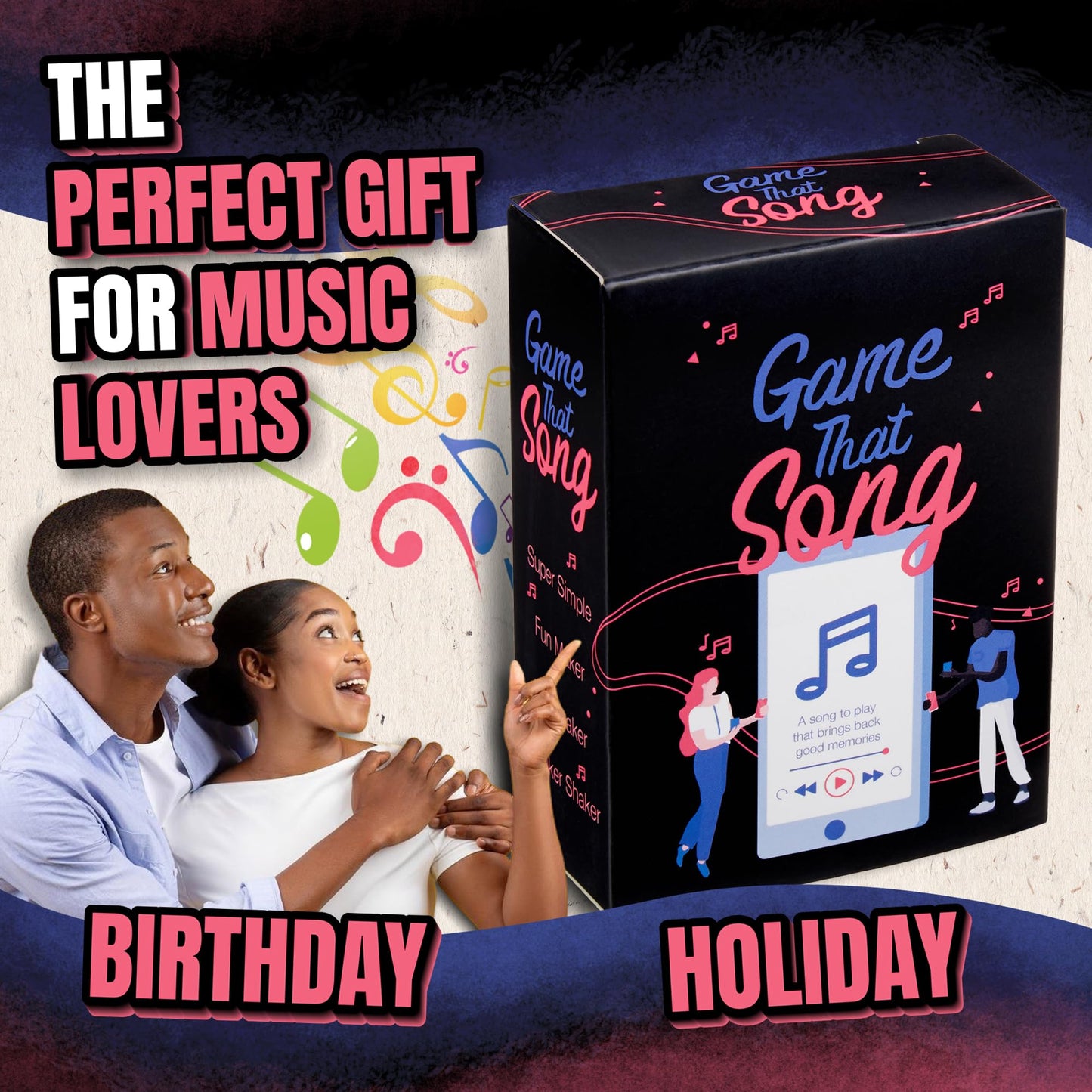 Game That Song - Fun Music Card Game for Adults and Teens - Compete to Play The Best Song- Makes A Great Gift for Music Lovers, Game Night, Galentines Gift, Karaoke or Singing