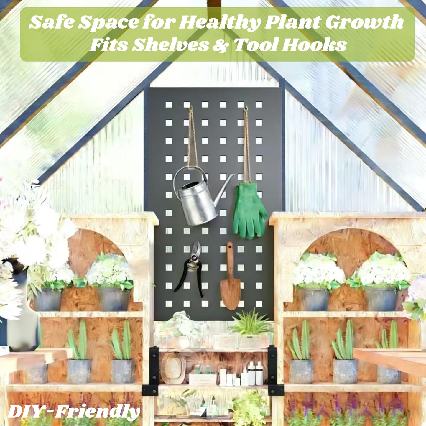 6x4 FT Greenhouse for Outdoors, Polycarbonate Greenhouse with Quick Setup Structure and Roof Vent, Aluminum Large Walk-in Green House for Outside Garden Backyard, Charcoal Black