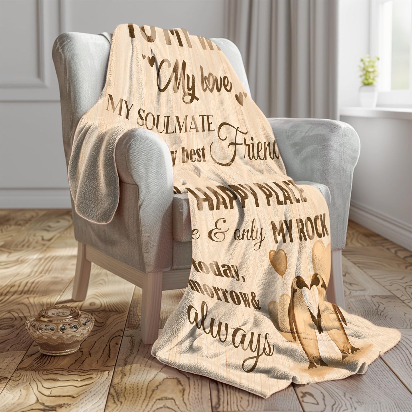 Ueedklaayy Gift for Wife, Birthday Gifts for Wife from Husband, Romantic Wedding Anniversary Blanket Gifts for Her, Wife Gifts for Valentines Day/Birthday/Anniversary, to My Wife Blanket