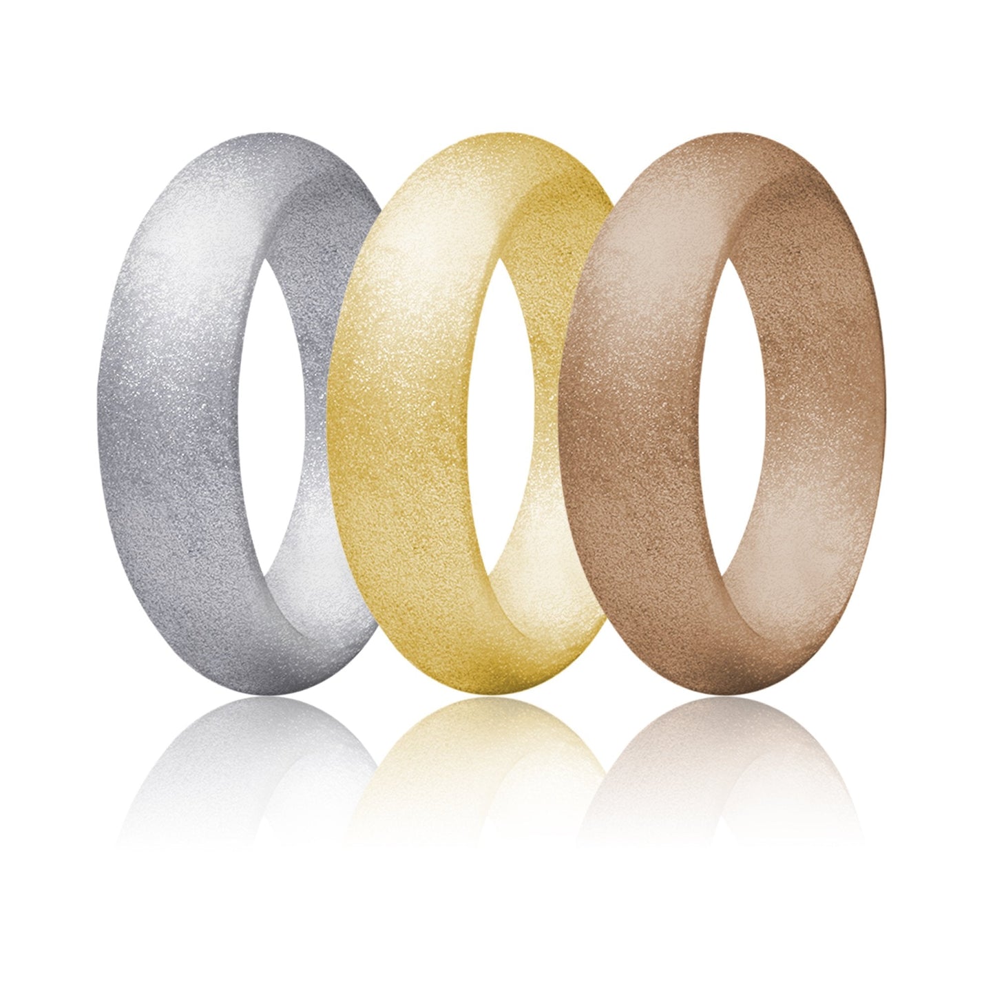 LNQ LUNIQI Silicone Wedding Ring For women, Thin and Stackable Durable Rubber Safe Band For Love, Couple, Souvenir and Outdoor A