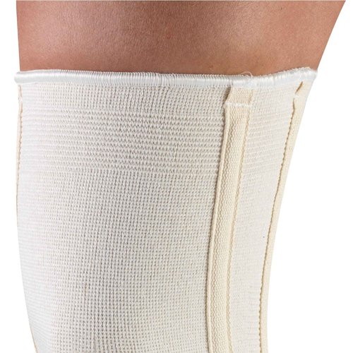 Champion Knee Brace Flexible Stays Knit Elastic, White, Large (Pack of 4)