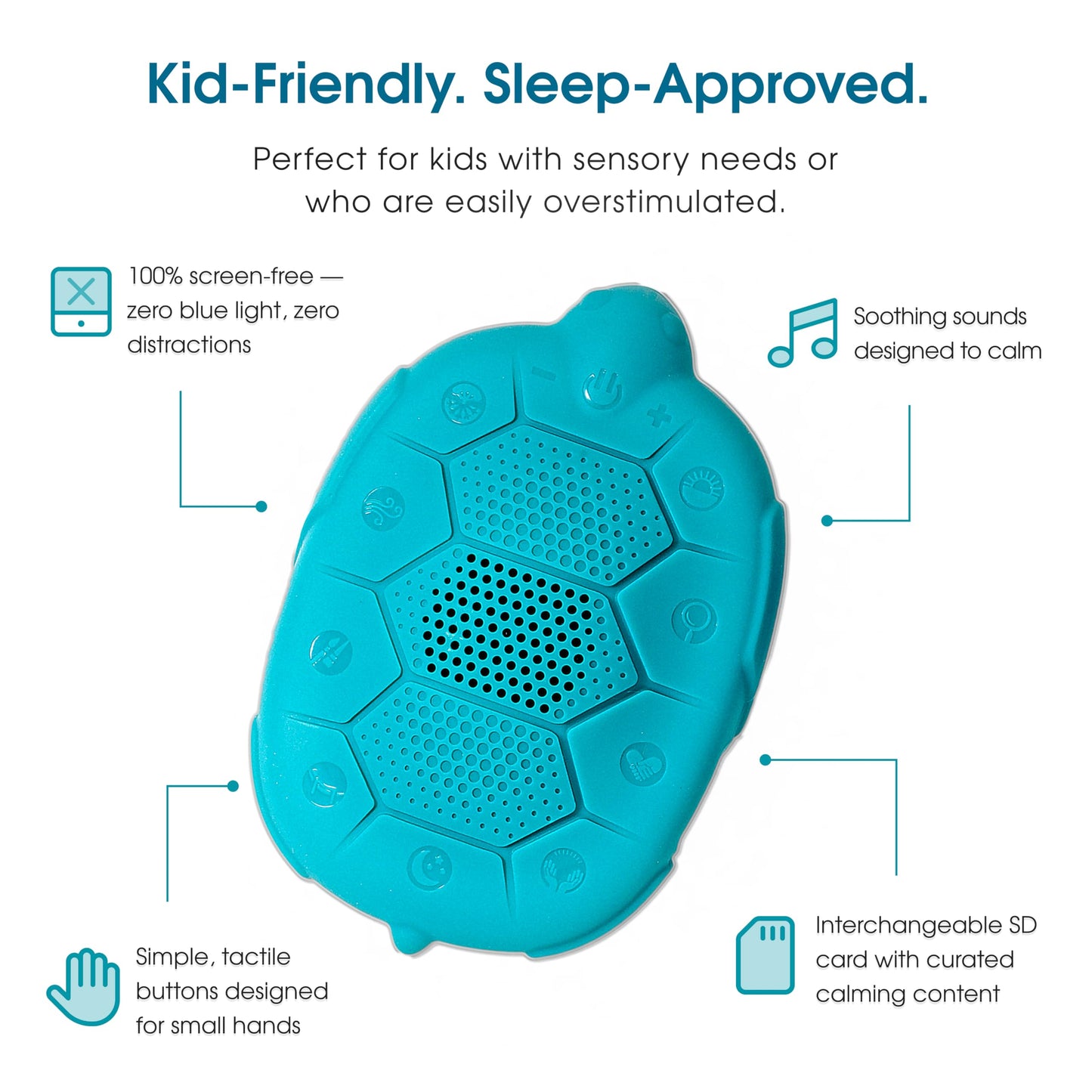 Zenimal Kids Sleep Aid - Screen-Free Sound Machine with Voice-Guided Audio Journeys, Soothing Sounds & Calming Music to Help Children Fall Asleep Faster and Sleep Peacefully All Night