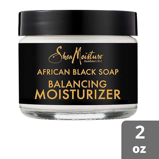 SheaMoisture Balancing Moisturizer for Dry Skin African Black Soap with Shea Butter 2 oz (Pack of 4)