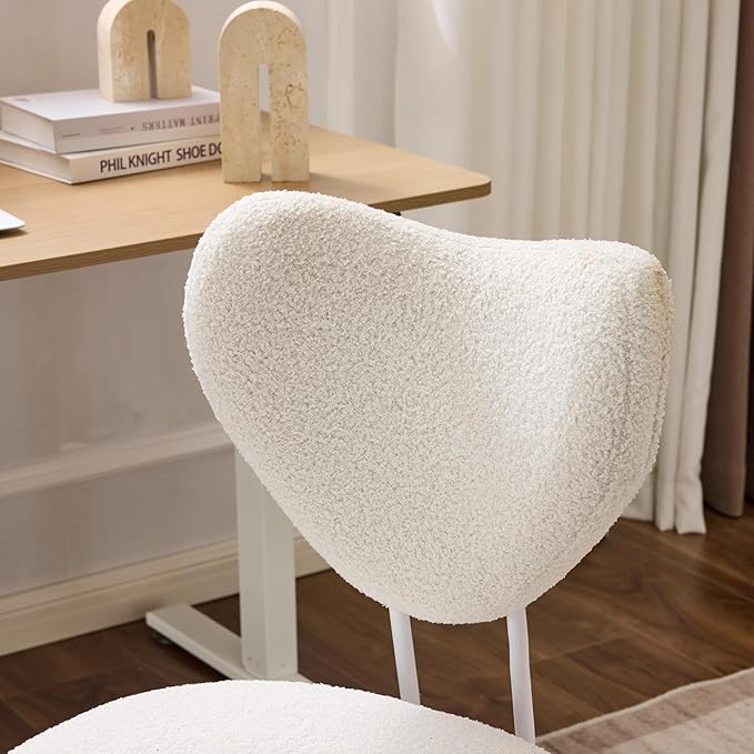 FLEXISPOT Cross Legged Office Chair Armless Kneeling Desk Chairs for Meditation ADHD Yoga Wide Criss Cross Chair with Wheels Vanity Chair for Girls Women Living Room Bedroom Study Small Space, White