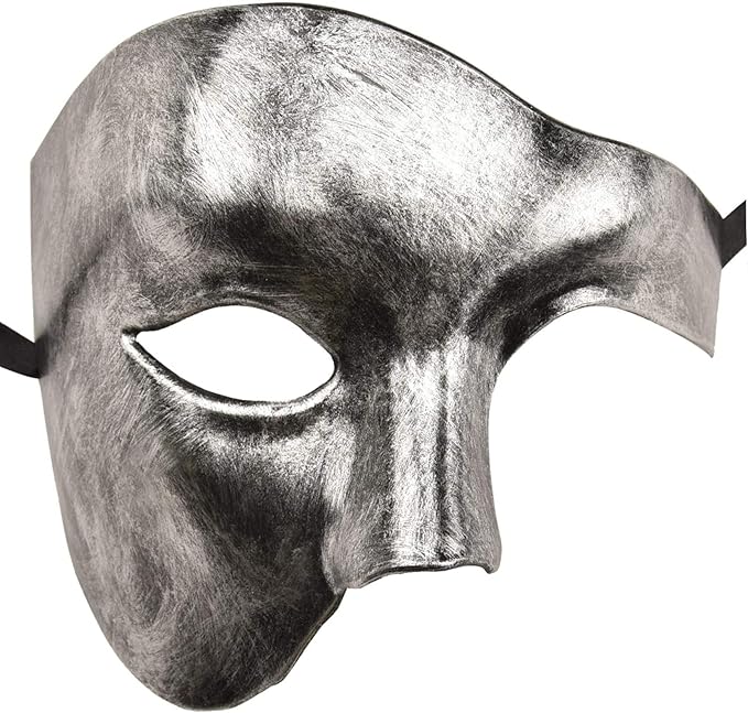 KEFAN Mens Mask Masquerade Mask Phantom of The Opera Half Face Mask