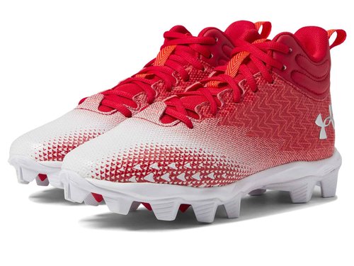 Under Armour Boy's Spotlight 3.0 Rubber Molded (Toddler/Little Kid/Big Kid) Red/White/Metallic Silver 10 Toddler M
