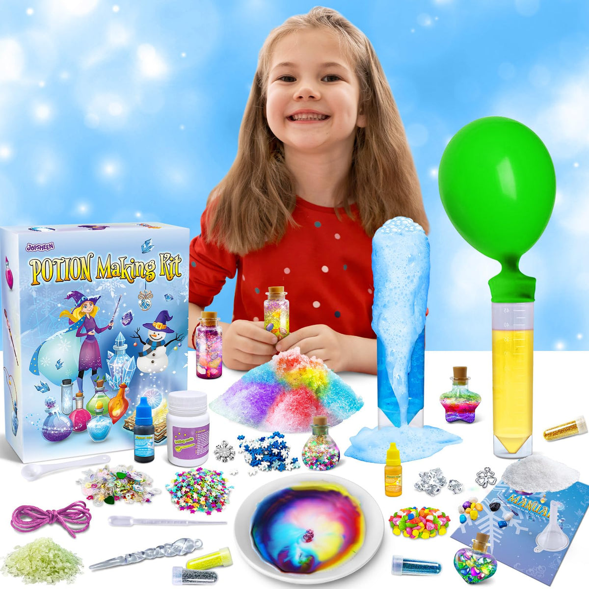 JOPSHEEN Potion Kit for Kids, 20 Bottles Potion Making DIY Craft Set, Christmas Birthday Toys Gifts for Boys Girls