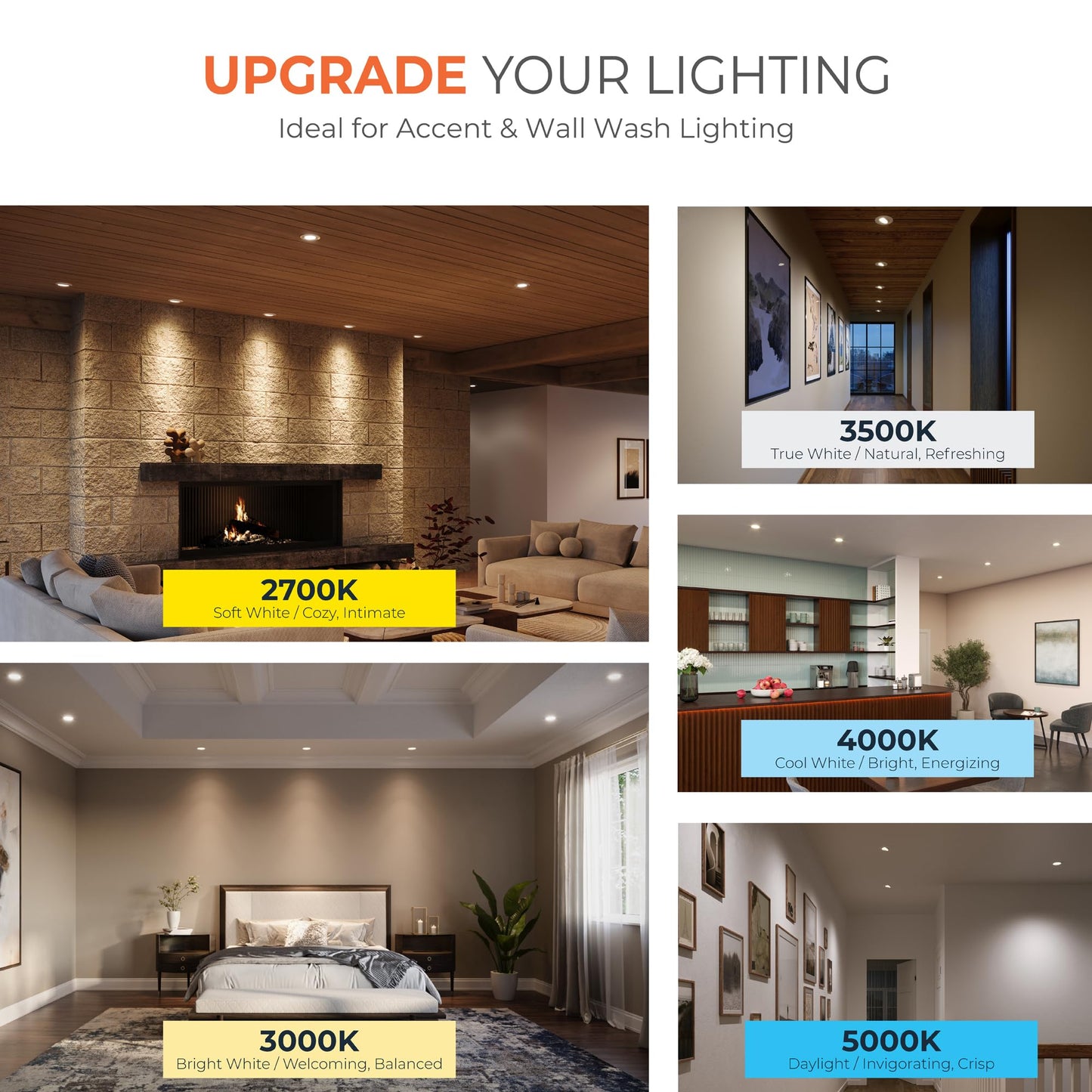 HALO RA 4-Inch Canless LED Recessed Downlight with Adjustable Gimbal, Selectable Lumens and Color Temperatures, Dim-to-Warm - RA6LS9FSD2W1EWHDM