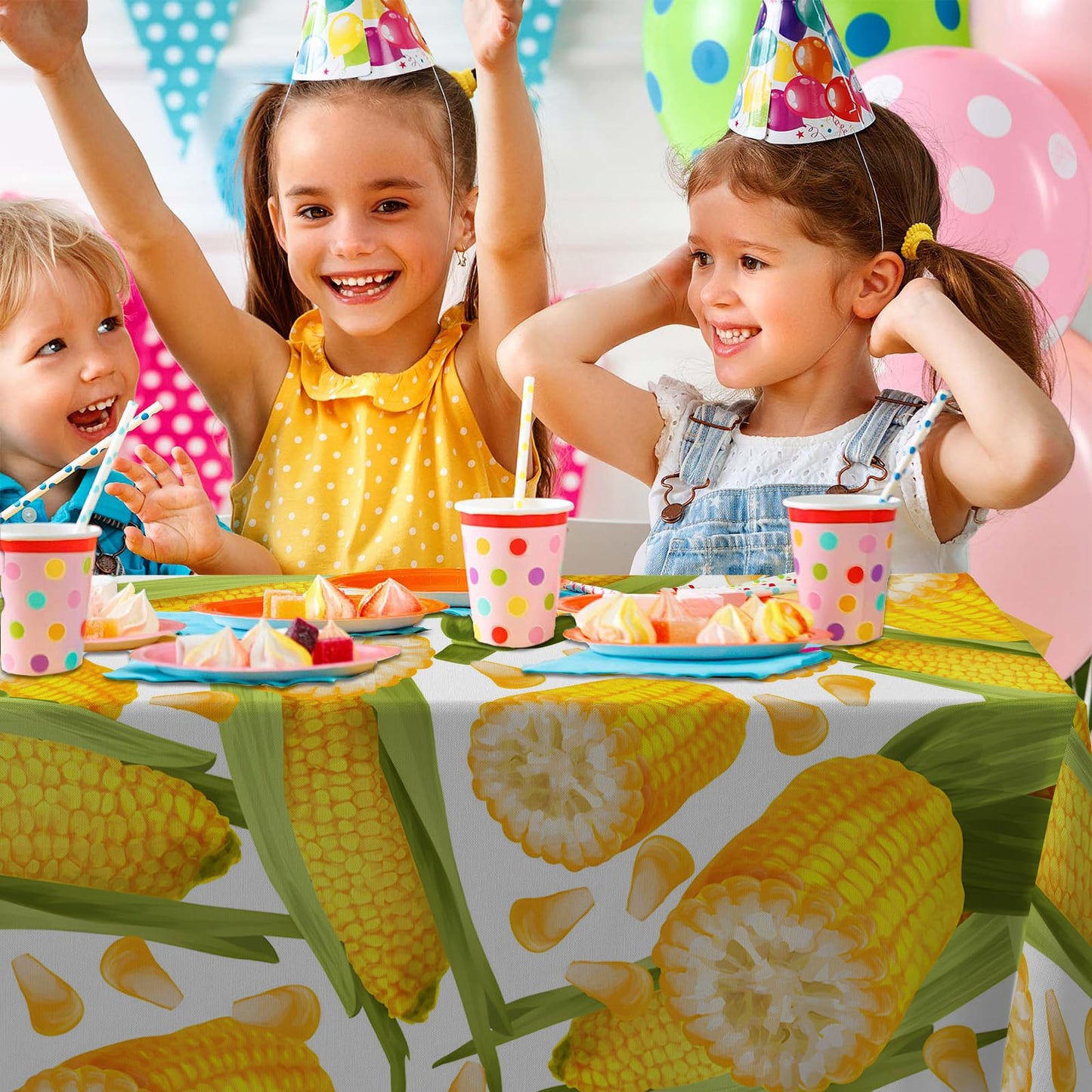 GZBJMYGS Farm Ripe Corn Tablecloth Corn Kernels Waterproof Outdoor Table Covers Decorations for Farmhouse Picnic Home Kitchen Dinner Banquet Fall Harvest Party Supplies Favors
