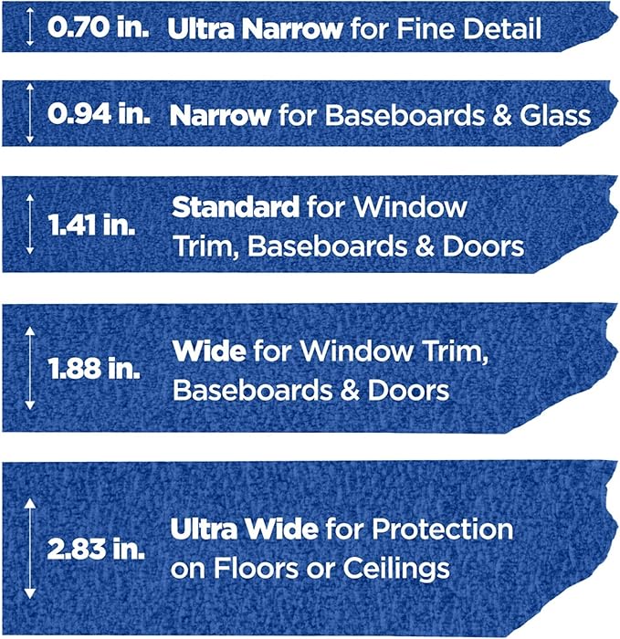 ScotchBlue Original Multi-Surface Painter's Tape, 1.41 Inches x 60 Yards, 4 Rolls, Blue, Paint Tape Protects Surfaces and Removes Easily, Multi-Surface Painting Tape for Indoor and Outdoor Use