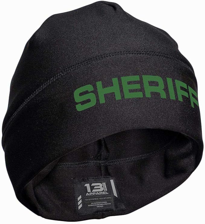13FA Sheriff Utility Beanie - USA Patriotic Gear - Poly-Spandex Blend for Stretch-Fit Comfort - Unisex Hi-Vis Winter Hat
