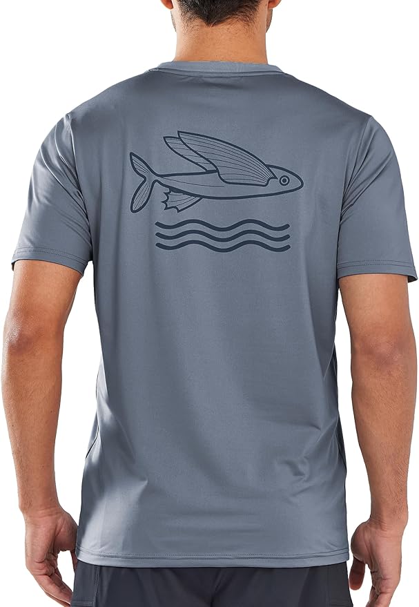 NORTHYARD Mens Swim Shirt Rash Guard UPF 50+ Quick Dry Short Sleeve Fishing Shirts Sun Protection Shirt Beach Water Swimming