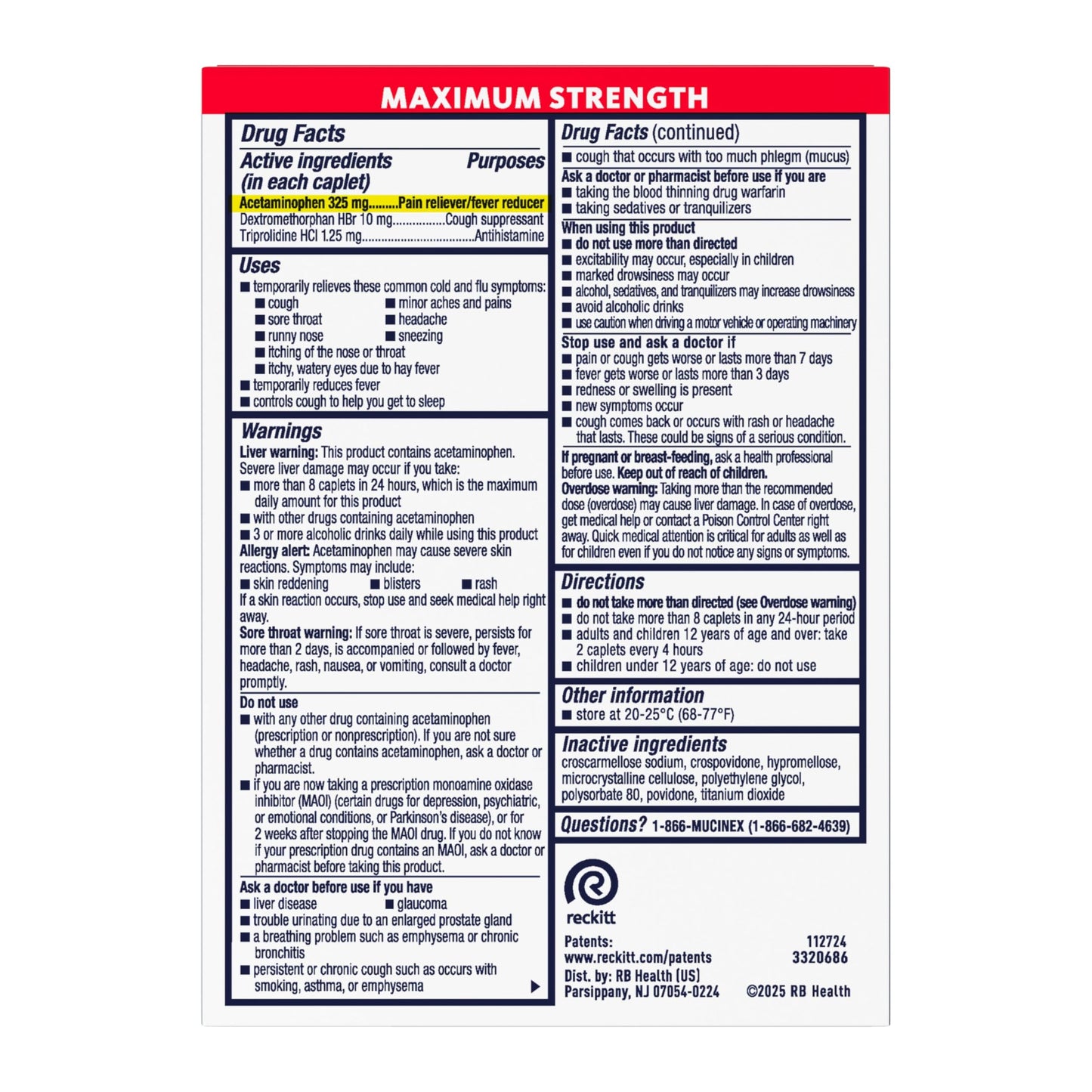 Mucinex Rapid+Clear Nighttime Cold and Flu Medicine for Adults, Maximum Strength Cold Medicine for Cough, Fever, Pain, Headache, & Runny Nose Relief, Rapid Release Caplets for Adults, 20 Count
