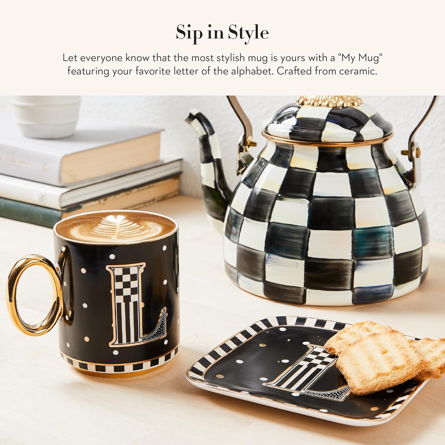 MACKENZIE-CHILDS My Mug, Decorative Ceramic Coffee Mug with Handle, C