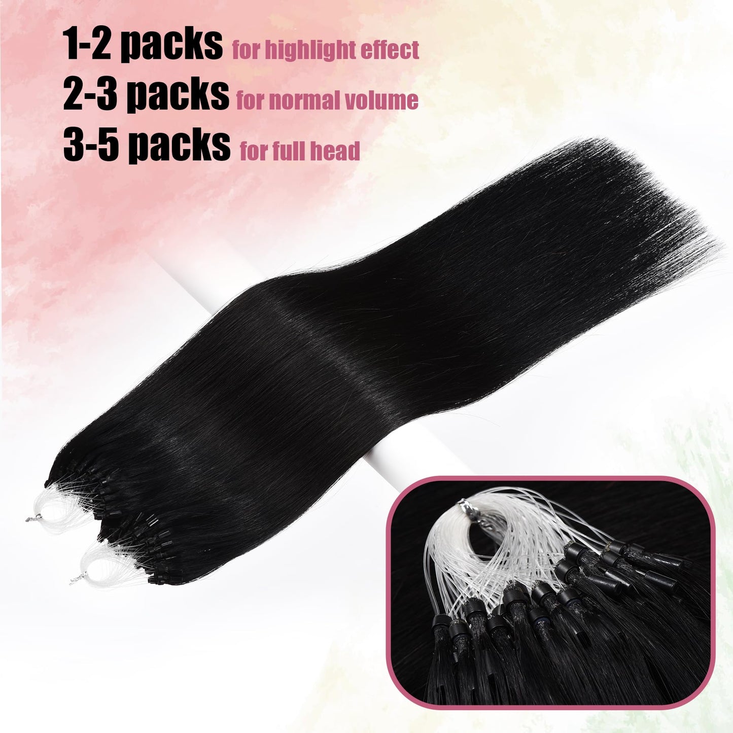 Kpvxxve Micro Link Hair Extensions Human Hair #8/18 Ash Brown with Blonde Ombre Short Hair 14 Inch Micro Loop Human Hair Extensi