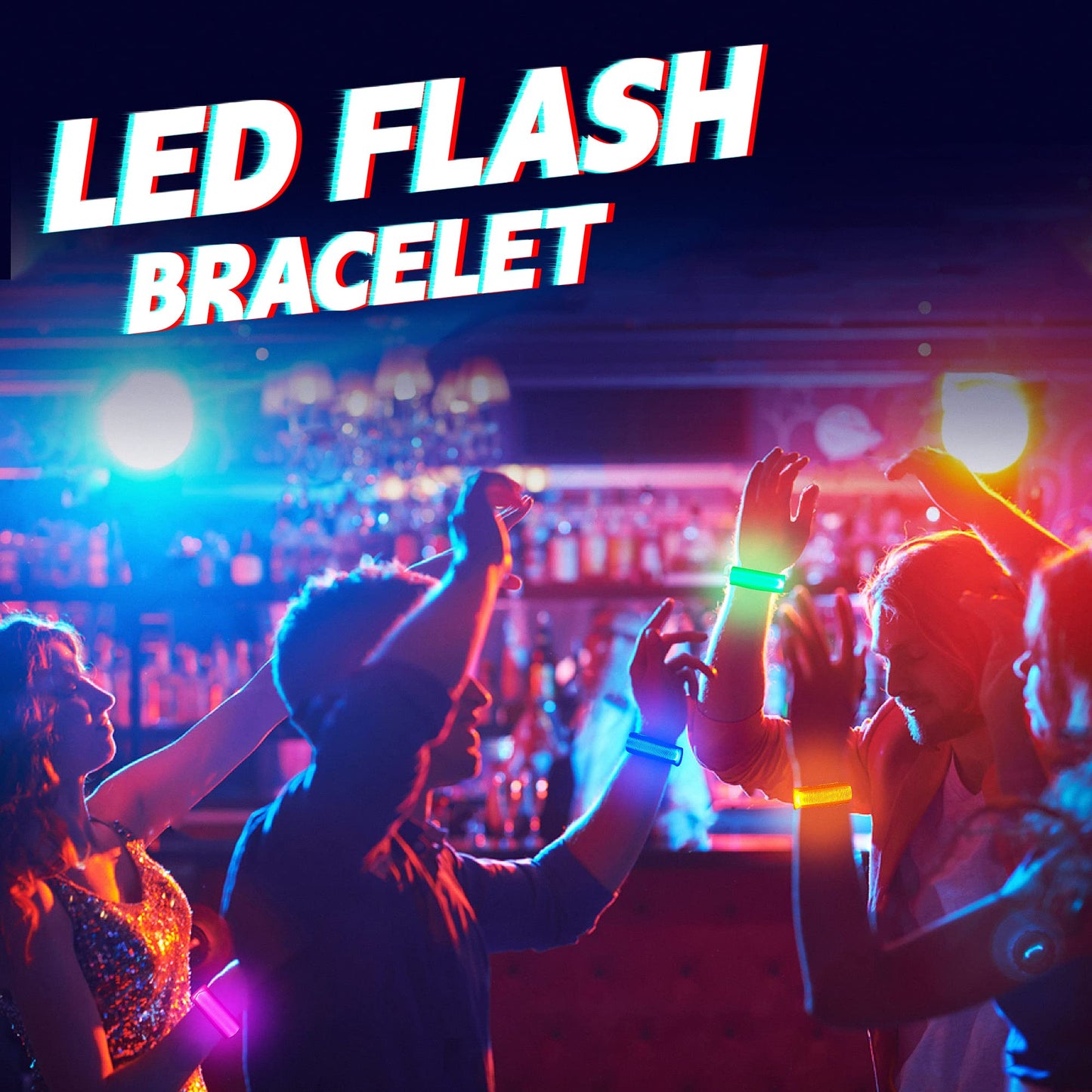 KIRALUMI 8 PCS LED Glow Bracelets, Light Up Bracelets for Kids Adults - Glow in The Dark Party Bracelets Favors Supplies for Christmas, Concerts, Festivals, Game Prizes, Sports, Rave Accessories.