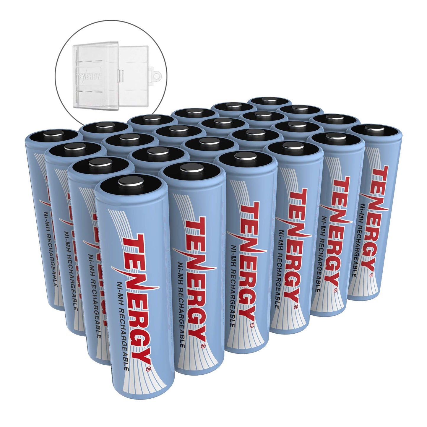 Tenergy Aa Rechargeable Battery, High Capacity 2500Mah Nimh Aa Battery, 1.2V Double A Batteries, 24 Pack