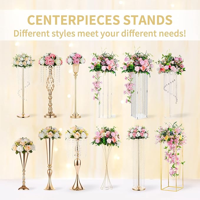 NUPTIO Flower Wedding Centrepieces for Tables - 2 Pcs 9.5in Diameter Lilac & White Artificial Flowers Rose Ball for Centerpieces Table - Fake Rose Arrangements for Weddings Birthday Party Decor