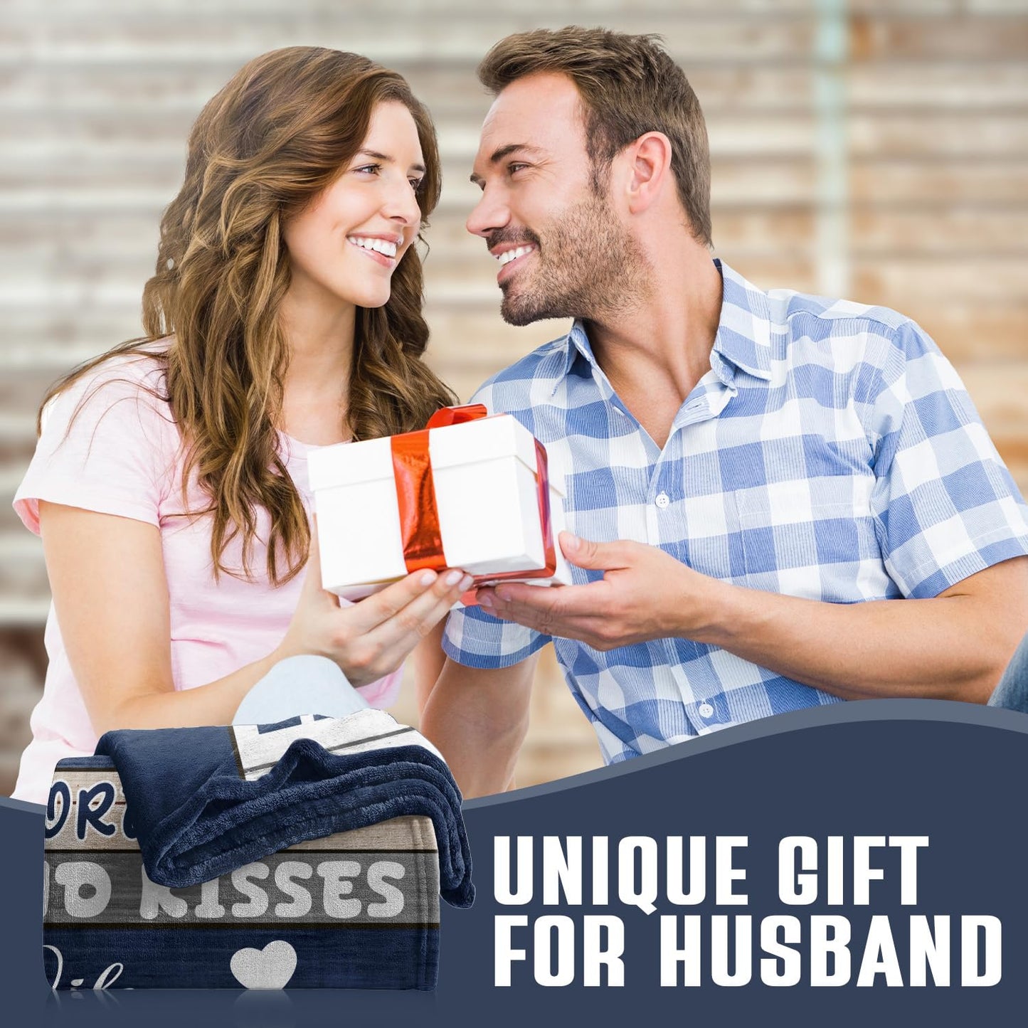 BXZWLK Gifts for Husband, Husband Gifts, Birthday Christmas Anniversary Wedding Gift from Wife, Husbands Throw Blanket 60"x50"