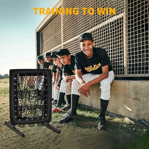THWTGH Upgraded 9 Hole Pitching Net, Baseball Pitching Target with Strike Zone Pockets, Height Adjustable Softball Baseball Training Equipment for Hitting and Pitching