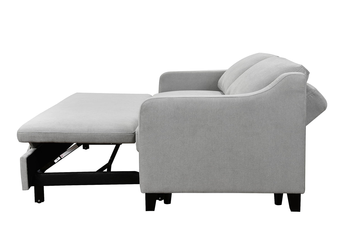 ZIGHTH 69'' Queen Size Sleeper Sofa Couch with Pullout Bed, Convertible Futon Loveseat Sofas with Adjustable Backrest, Comfy Couches Beds for Living Room, Light Grey