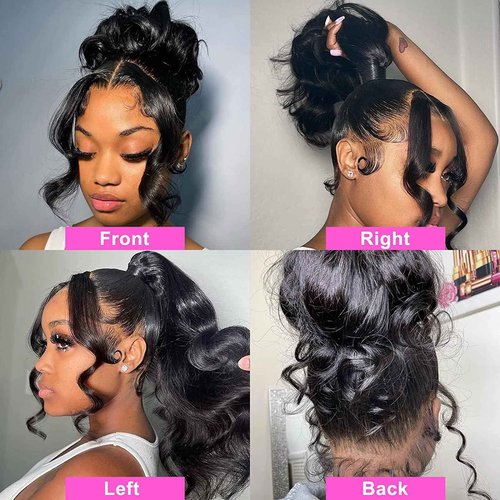Zhengshuo 360 Lace Frontal Human Hair With Baby Hair - Body Wave HD Transparent Lace Frontal, Raw Virgin Human Hair, 360 Closure Natural Color 22 Inch