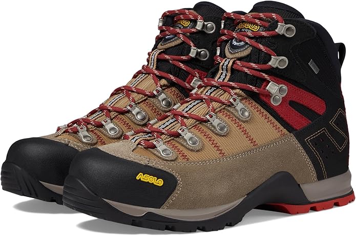 ASOLO Men's FUGITIVE GTX Water-Resistant Breathable Suede Nylon Trekking Low Ankle Hiking Boots | Toe Rubber Cap