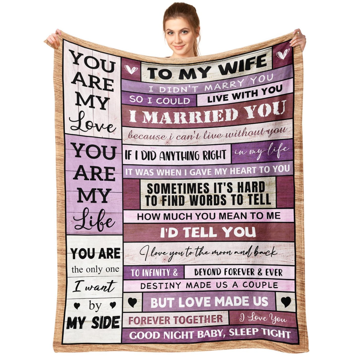 Wife Birthday Gifts Ideas - Wedding Anniversary Romantic Presents for Women Her - Mothers Day Christmas Valentines Day Gifts for Wife Her - Wifey Presents from Husband - To My Love Blanket 50"x60"