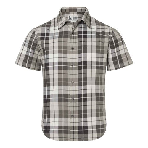 MARMOT Men's AirExchange UPF 40 Short Sleeve Shirt - Lightweight Breathable Quick-Dry, Hickory Nut Wayland Plaid, Large