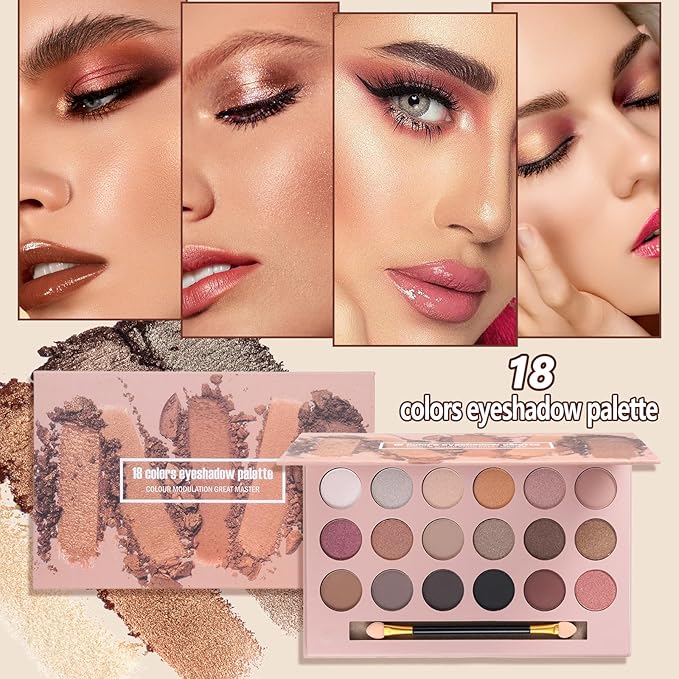 Makeup Kit for Teenagers Makeup Sets for Teens Makeup Gift Set for Girls 10-12 Makeup Kit Include 18 Color Eyeshadow Palette Foundation & Face Gift Set