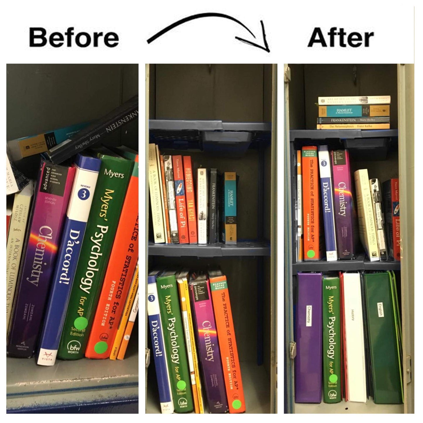 ABLinox Locker Organizer Shelf， Adjustable Width and Height, Ideal Locker for School, Office, and Gym Lockers (Black)