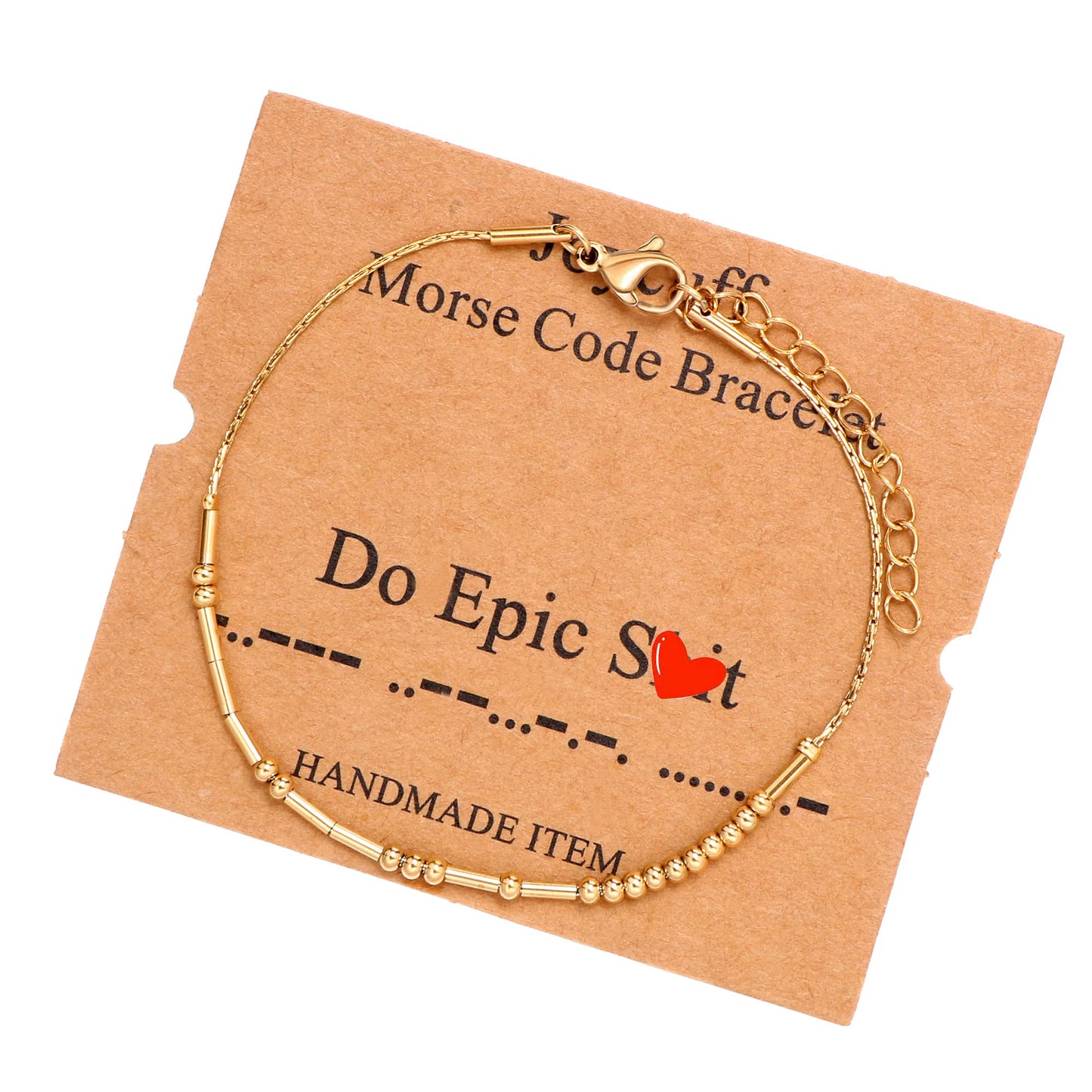 JoycuFF Morse Code Bracelets for Women Do Epic Inspirational Birthday Mother's Day Christmas Gifts for Best Friend Mom Sister Da