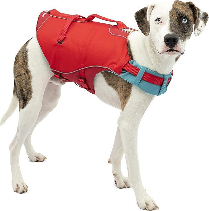 Kurgo Surf n’ Turf Dog Life Jacket - Flotation Life Vest for Swimming and Boating - Dog Lifejacket with Rescue Handle and ...