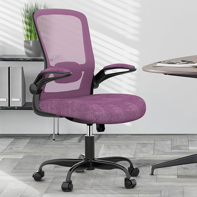 Mimoglad Office Chair, Ergonomic Desk Chair with Adjustable Lumbar Support, High Back Mesh Computer Chair with Flip-up Armrests-BIFMA Passed Task Chairs, Executive Chair for Home Office