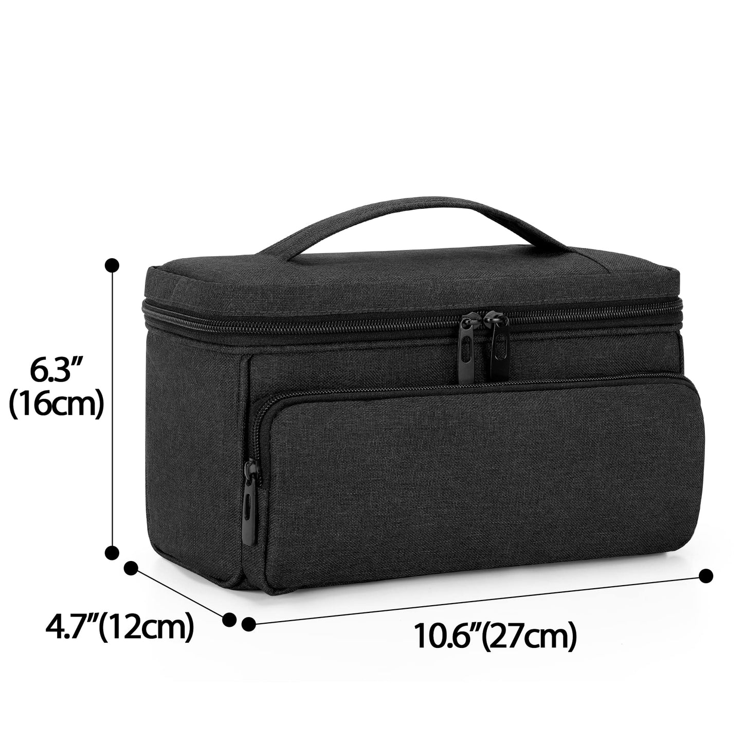 CURMIO CPAP Travel Bag Compatible for ResMed AirMini, Machine Carrying Case for Supplies, Black (Empty Bag Only, Patent Design)
