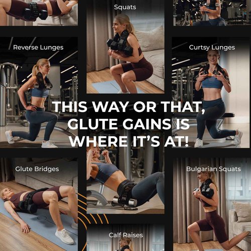 JAB Premium Hip Thrust Belt for Dumbbells & Kettlebells (Patent-Pending) Booty Belt - Strengthen Glutes & Hamstrings - Heavy Duty, Comfortable & Slip Resistant
