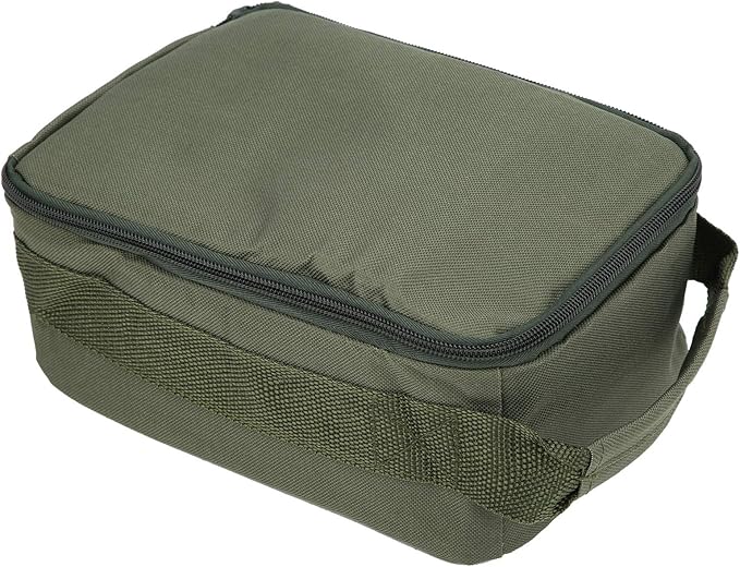 Fishing Reel Gear Storage Bag Organizer Portable Bait Tackle Wallet Zipper Case 4-Layer Green Army