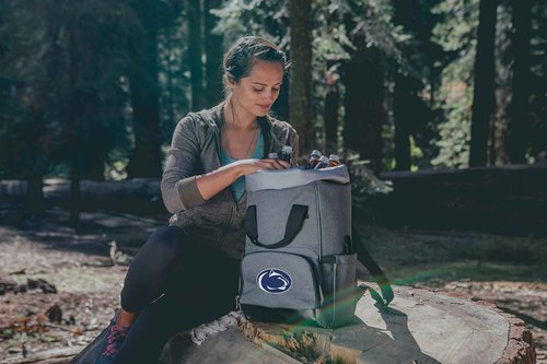 PICNIC TIME NCAA Penn State Nittany Lions OTG Roll-Top Cooler Backpack, Hiking Backpack Cooler, Soft Cooler Bag, (Heathered Gray)
