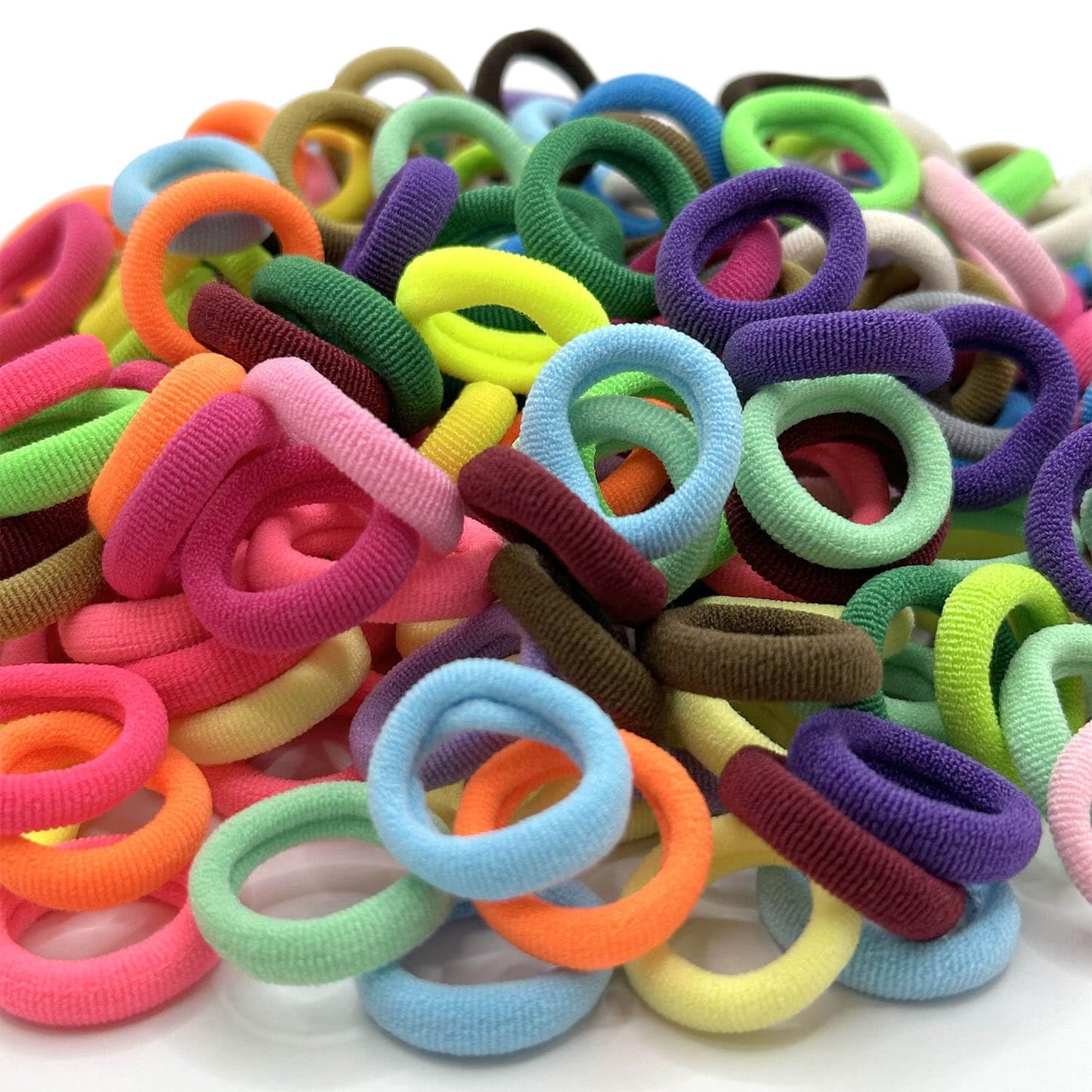 288 Pcs Toddler Hair Ties, Soft Seamless Cotton Hair Ties, Multicolor Small Hair Bands for Little Girls and Kids, Elastic Hair A